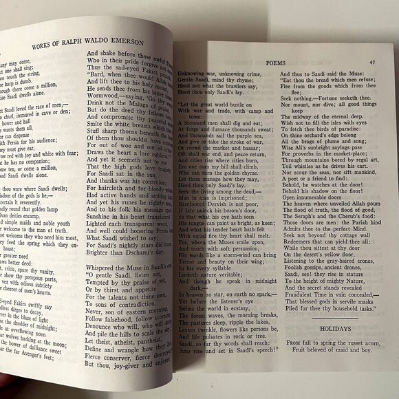 Vintage The Works of Ralph Waldo Emerson Hardcover Book GUC - Picture 11 of 12